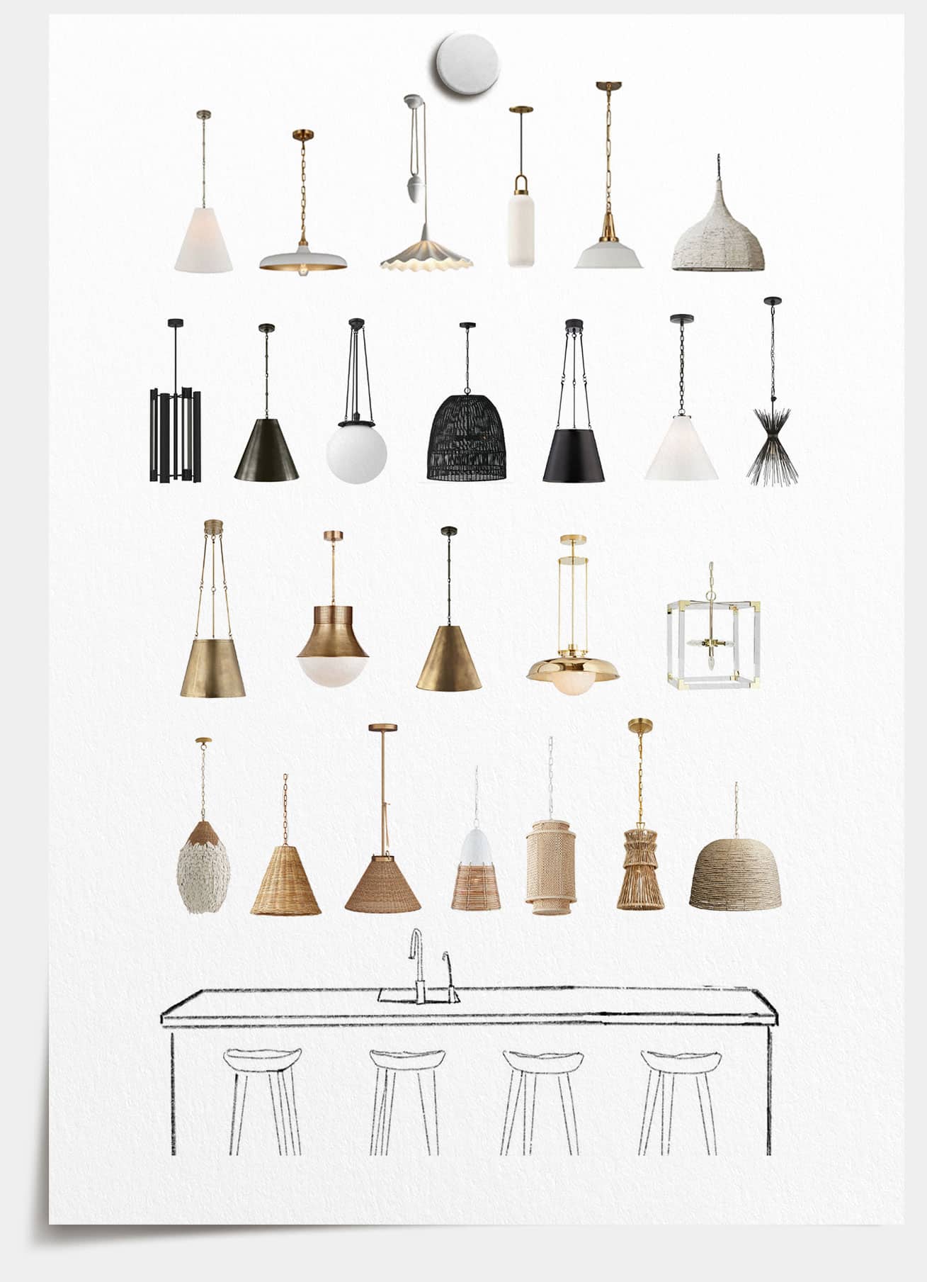 25 of our Favorite Kitchen Island Pendant Lights - Red Wagon Design